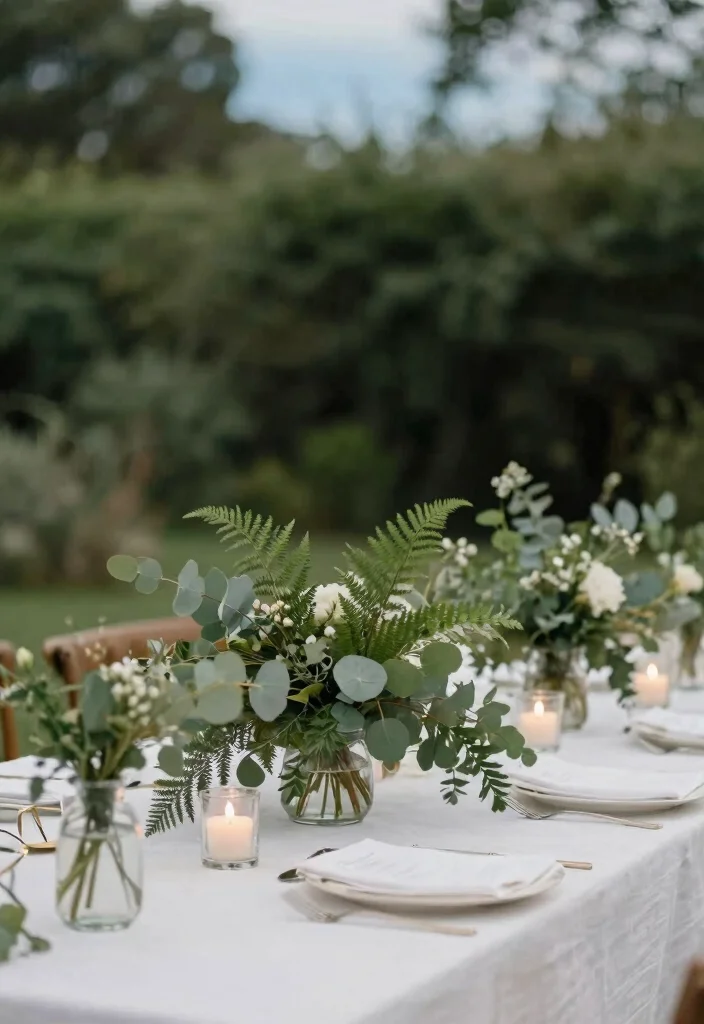 14 Simple Wedding Decoration Ideas That Look Clean and Elegant 1. Elegant Greenery Centerpieces 0