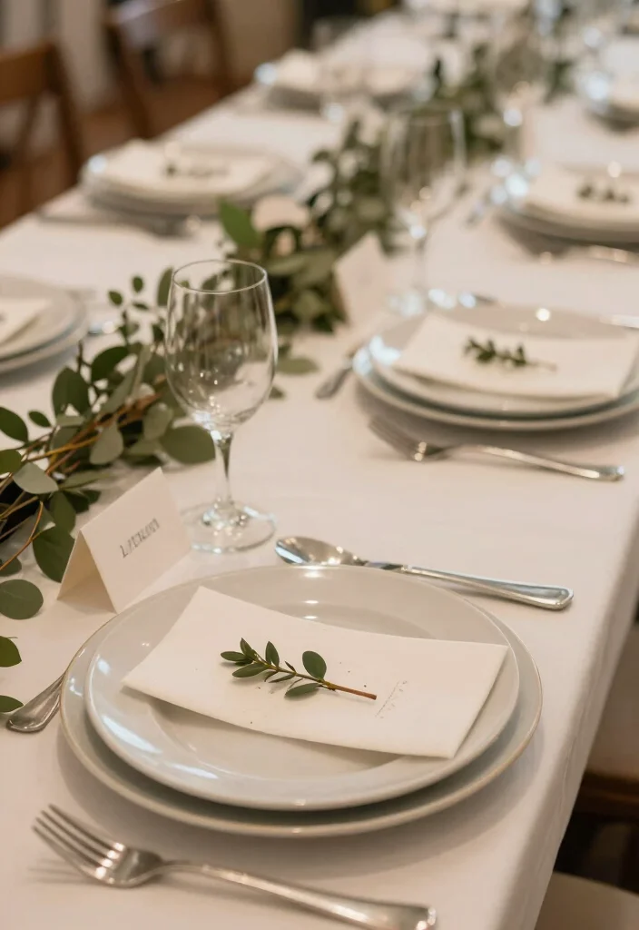 14 Simple Wedding Decoration Ideas That Look Clean and Elegant 10. Personalized Place Settings 0