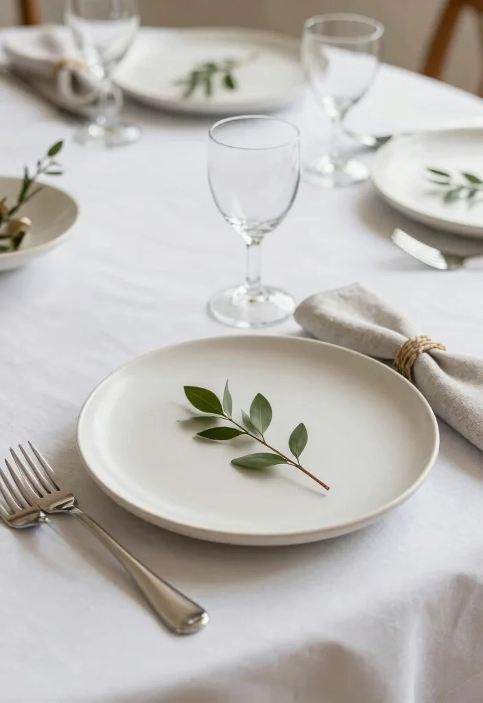 14 Simple Wedding Decoration Ideas That Look Clean and Elegant 2. Minimalist Table Settings 0