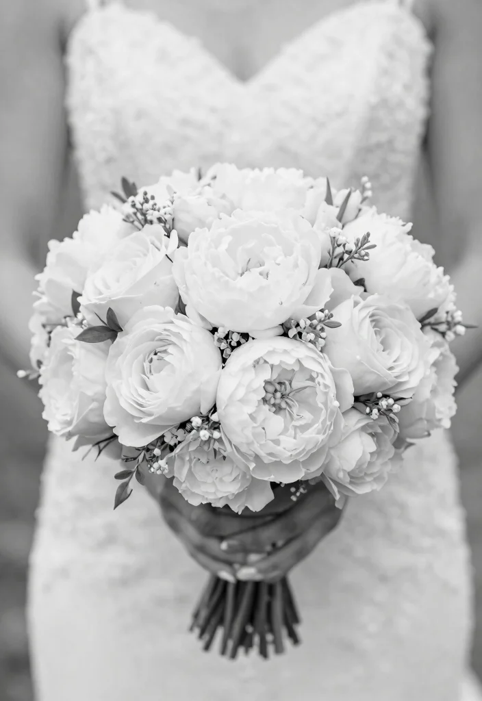 14 Simple Wedding Decoration Ideas That Look Clean and Elegant 4. Monochromatic Bouquets 0