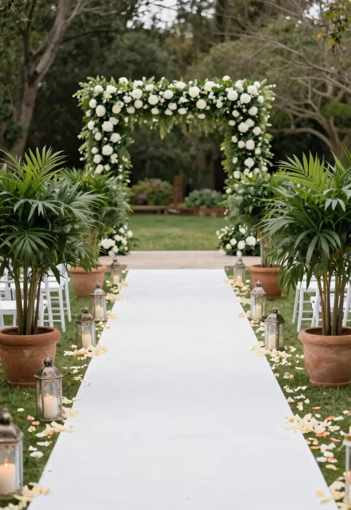 14 Simple Wedding Decoration Ideas That Look Clean and Elegant 5. Simple Aisle Decor 0