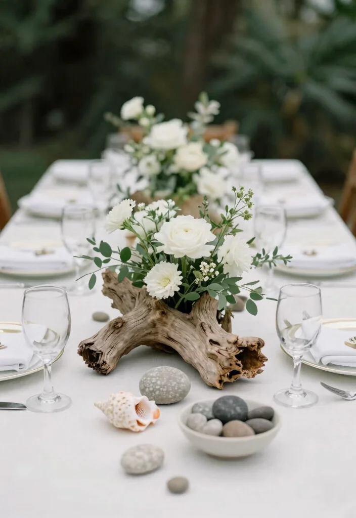 14 Simple Wedding Decoration Ideas That Look Clean and Elegant 7. Natural Elements as Decor 0