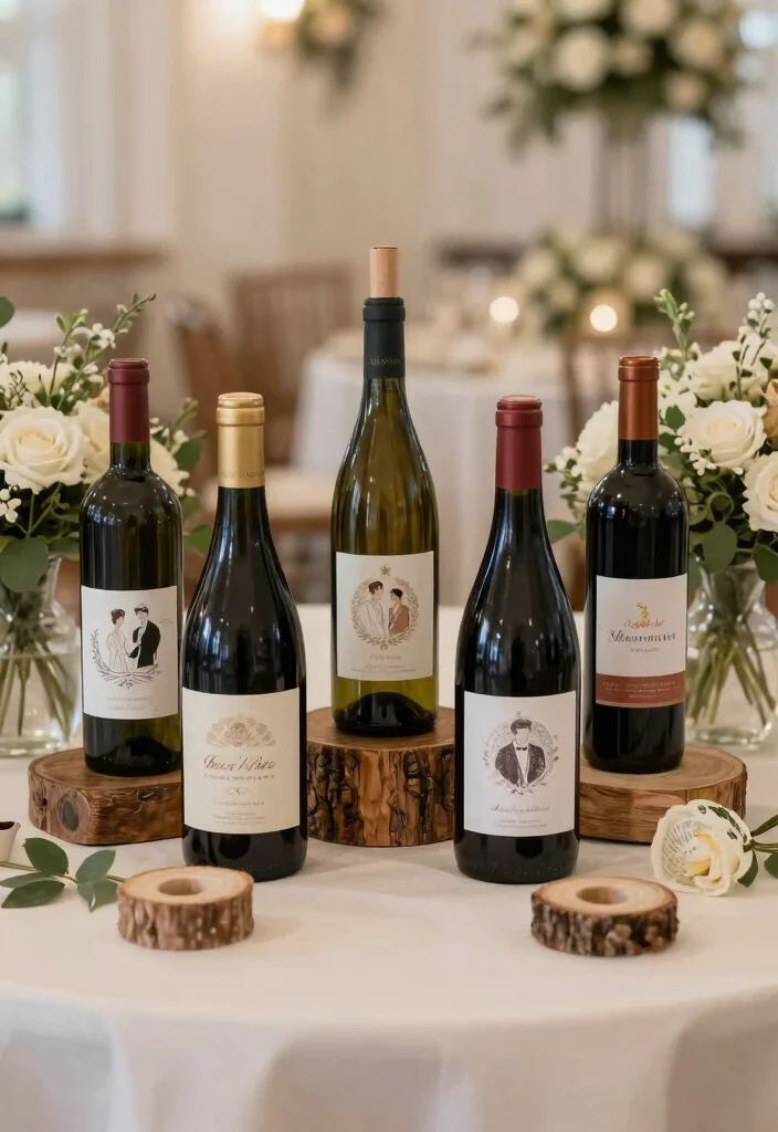14 Simple Wedding Favor Ideas That Never Go Out of Style 11. Personalized Wine Bottles 0