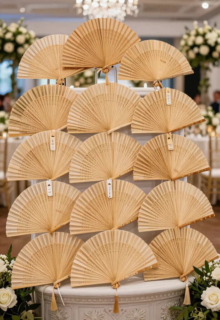 14 Simple Wedding Favor Ideas That Never Go Out of Style 12. Natural Hand Fans 0