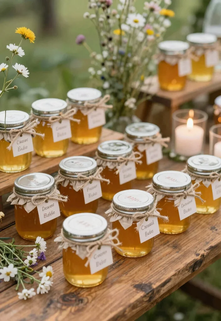 14 Simple Wedding Favor Ideas That Never Go Out of Style 6. Local Honey Jars 0