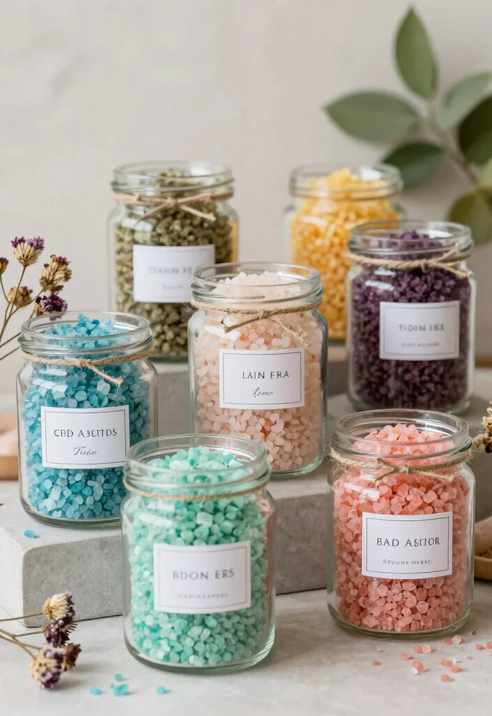 14 Simple Wedding Favor Ideas That Never Go Out of Style 8. DIY Bath Salts 0