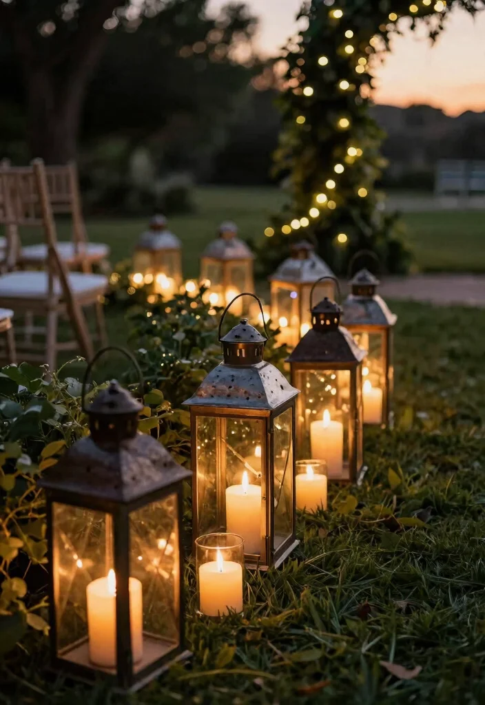 14 Wedding Aisle Decoration Ideas for a Romantic Ceremony Setup 24 14 Wedding Aisle Decoration Ideas for a Romantic Ceremony Setup 4. Lanterns with Candles 0