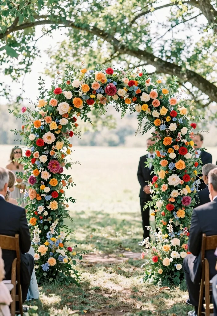 14 Wedding Backdrop Decoration Ideas for Beautiful Photo Moments 2. Floral Archway 0