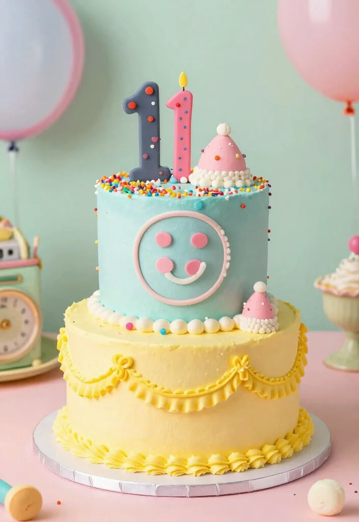 14 Wedding Cake Aesthetic Ideas That Look Beautiful and Trendy 13. Retro Inspired Cakes 0