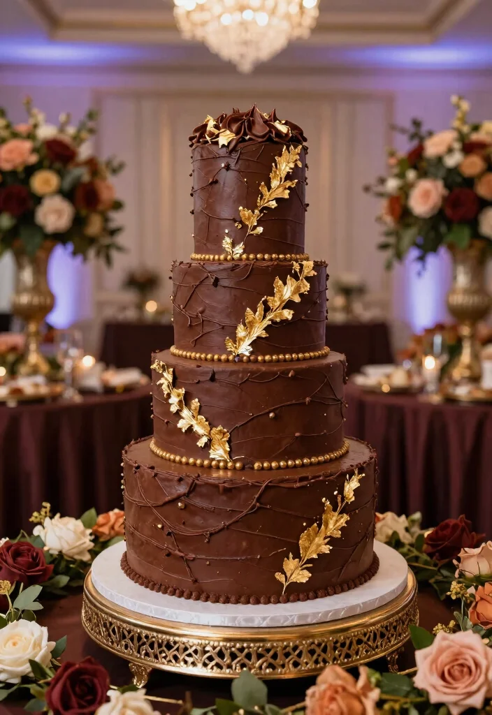 14 Wedding Cake Aesthetic Ideas That Look Beautiful and Trendy 2. Elegant Gold Accents 0