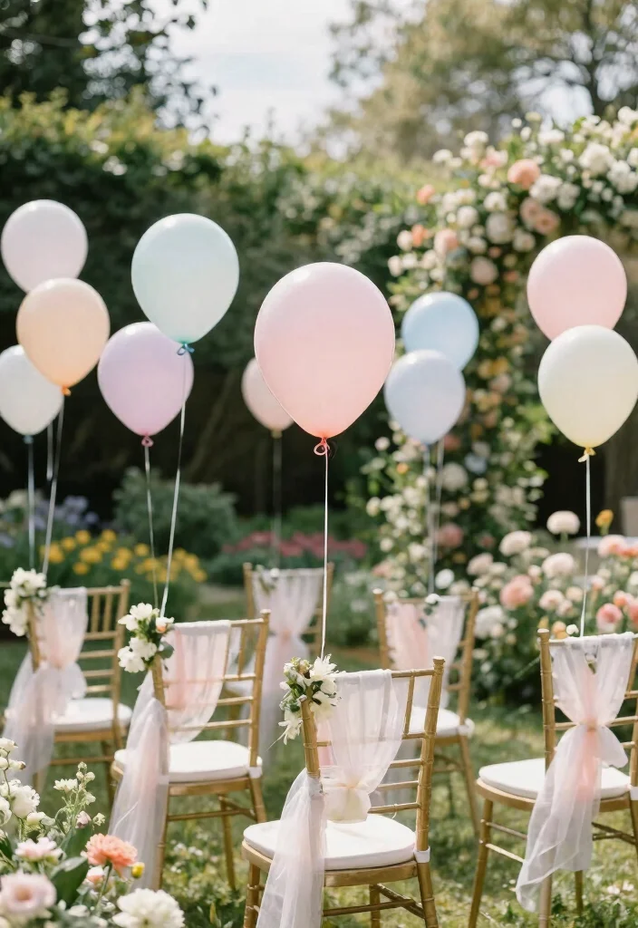 14 Wedding Chair Decoration Ideas That Elevate the Ceremony Look 25 14 Wedding Chair Decoration Ideas That Elevate the Ceremony Look 5. Biodegradable Balloons 0