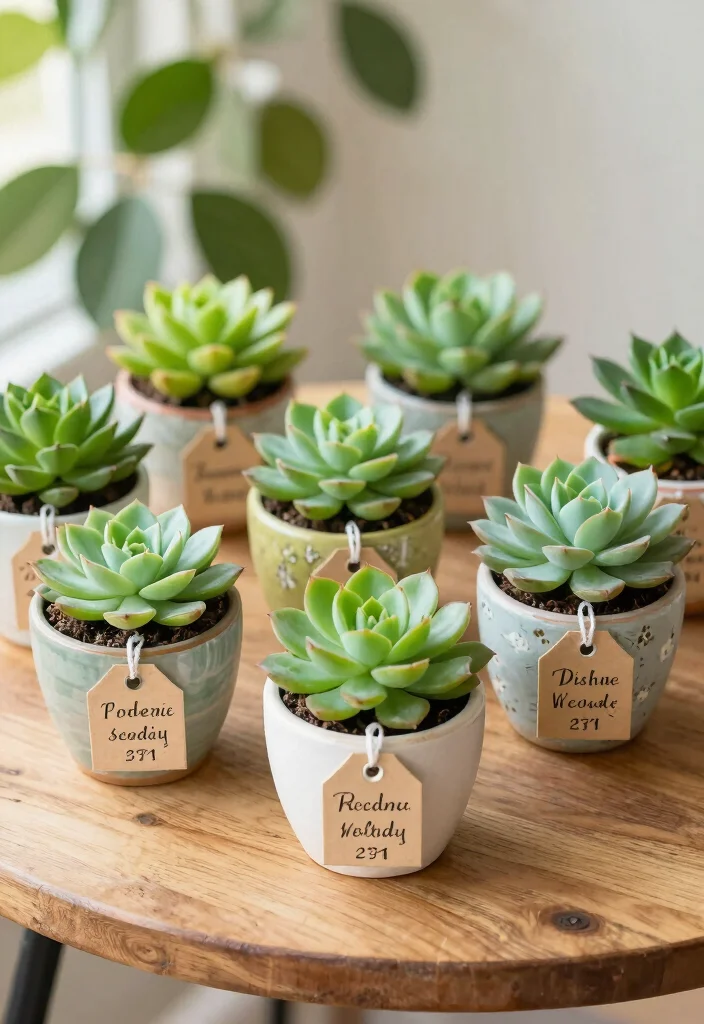 14 Wedding Favor DIY Ideas That Are Easy and Beginner Friendly 10. Mini Potted Plants 0