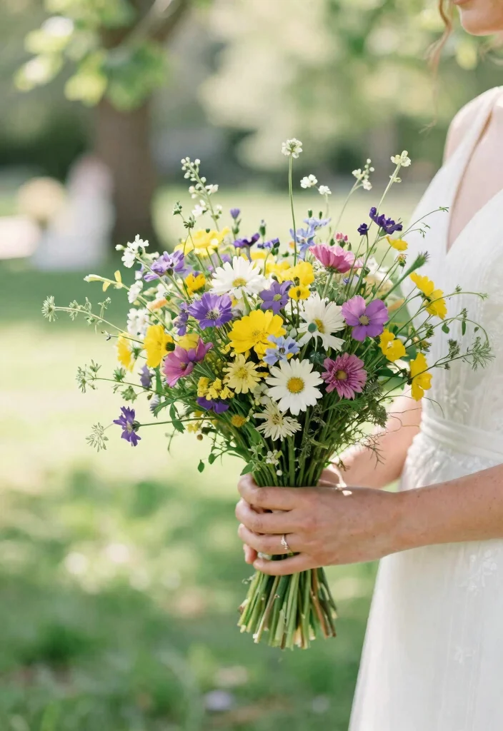 14 Wedding Flower Decoration Ideas for Any Wedding Theme 1. Wildflower Bouquets 0