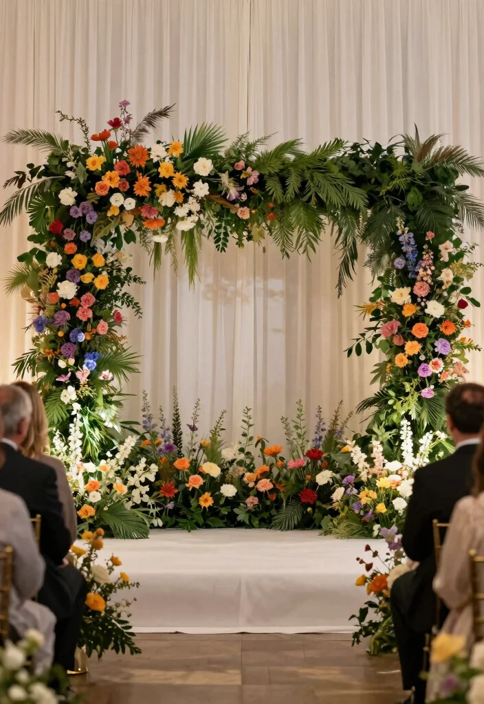 14 Wedding Flower Decoration Ideas for Any Wedding Theme 6. Floral Backdrops 0