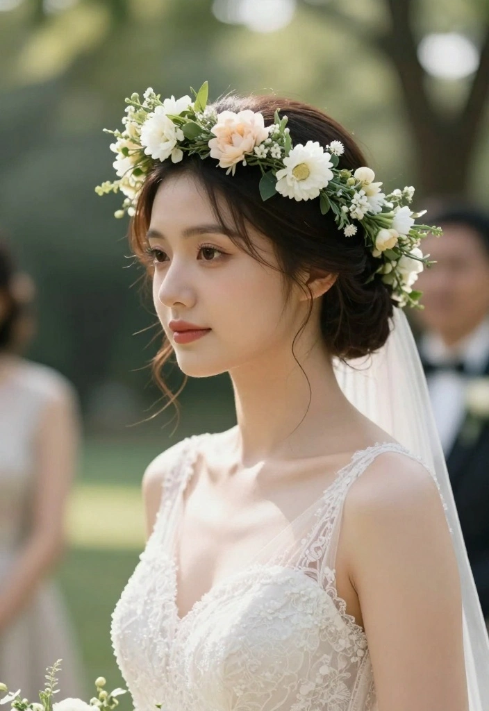 14 Wedding Flower Decoration Ideas for Any Wedding Theme 7. Flower Crowns and Hair Accessories 0