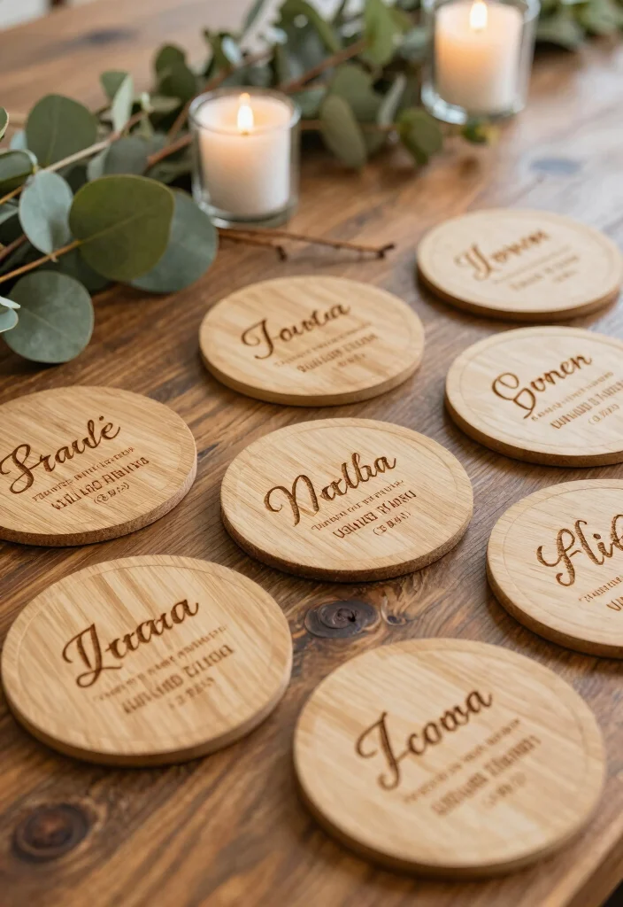 14 Wedding Gift Favor Ideas That Feel Personal and Affordable 6. Personalized Coasters 0