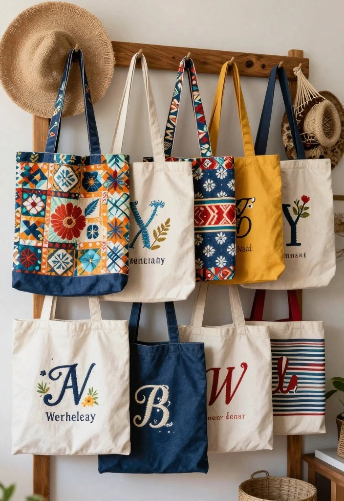 14 Wedding Gift Favor Ideas That Feel Personal and Affordable 8. Handmade Tote Bags 0