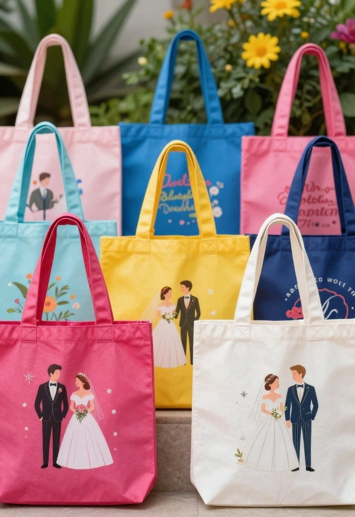14 Wedding Party Favor Ideas for Guests on a Budget 26 14 Wedding Party Favor Ideas for Guests on a Budget 6. Reusable Tote Bags 0