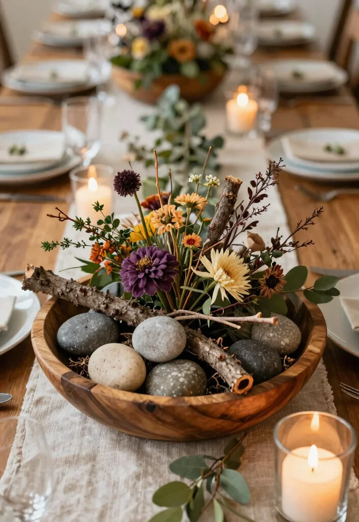 14 Wedding Shower Decoration Ideas That Feel Stylish and Simple 5. Nature Inspired Centerpieces 0