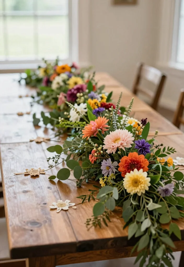 14 Wedding Shower Decoration Ideas That Feel Stylish and Simple 6. DIY Floral Garlands 0
