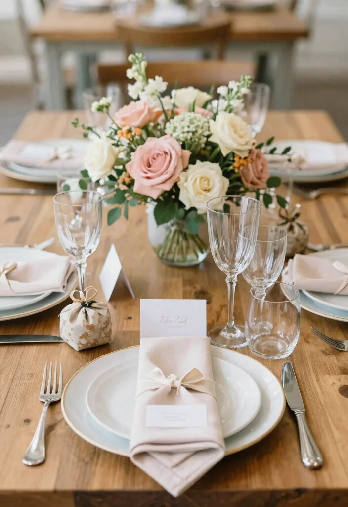 14 Wedding Shower Decoration Ideas That Feel Stylish and Simple 7. Elegant Table Settings 0