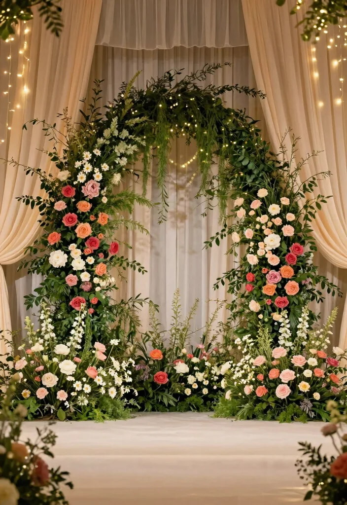 14 Wedding Stage Decoration Ideas That Create a Stunning Focal Point 1. Floral Dreams 0