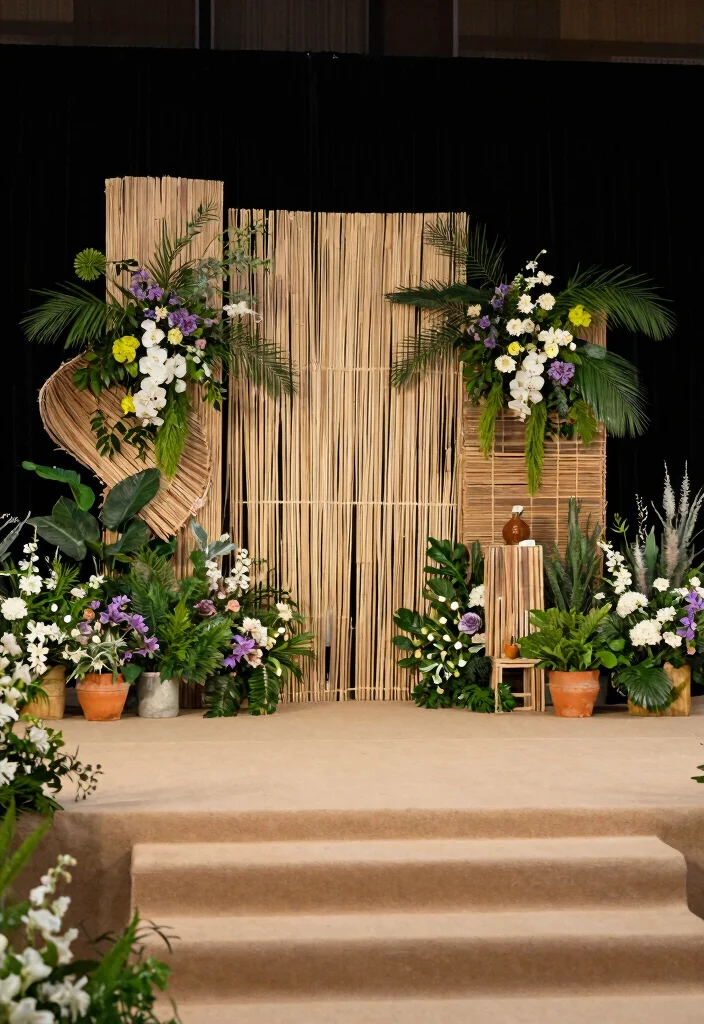 14 Wedding Stage Decoration Ideas That Create a Stunning Focal Point 12. Eco Friendly Elements 0