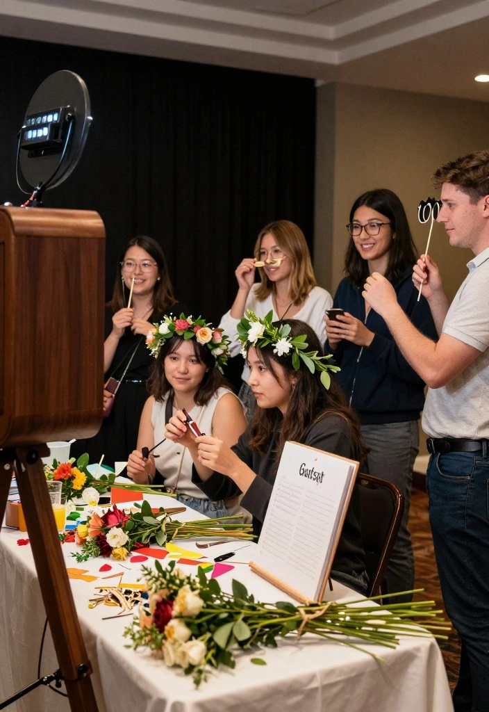 14 Wedding Stage Decoration Ideas That Create a Stunning Focal Point 13. Interactive Elements 0