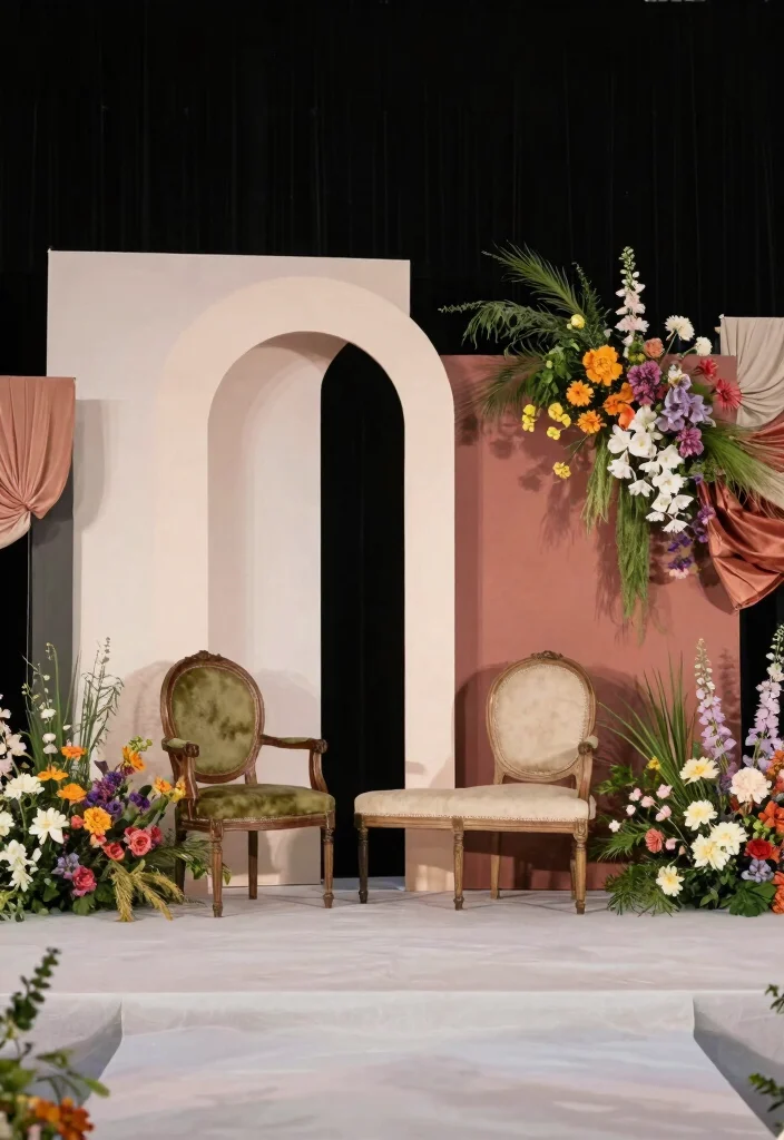 14 Wedding Stage Decoration Ideas That Create a Stunning Focal Point 14. Mixed Styles 0