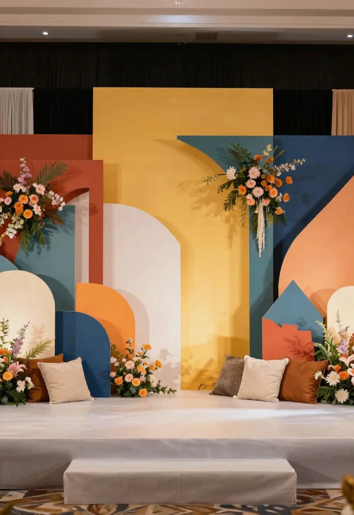 14 Wedding Stage Decoration Ideas That Create a Stunning Focal Point 6. Statement Backdrops 0