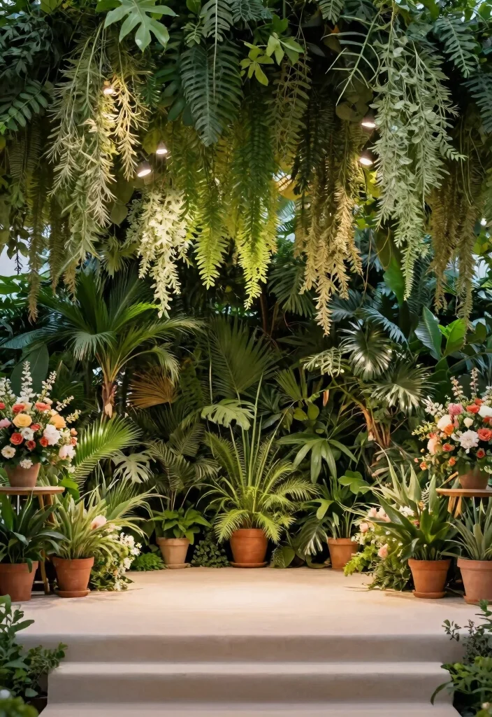 14 Wedding Stage Decoration Ideas That Create a Stunning Focal Point 7. Greenery Galore 0