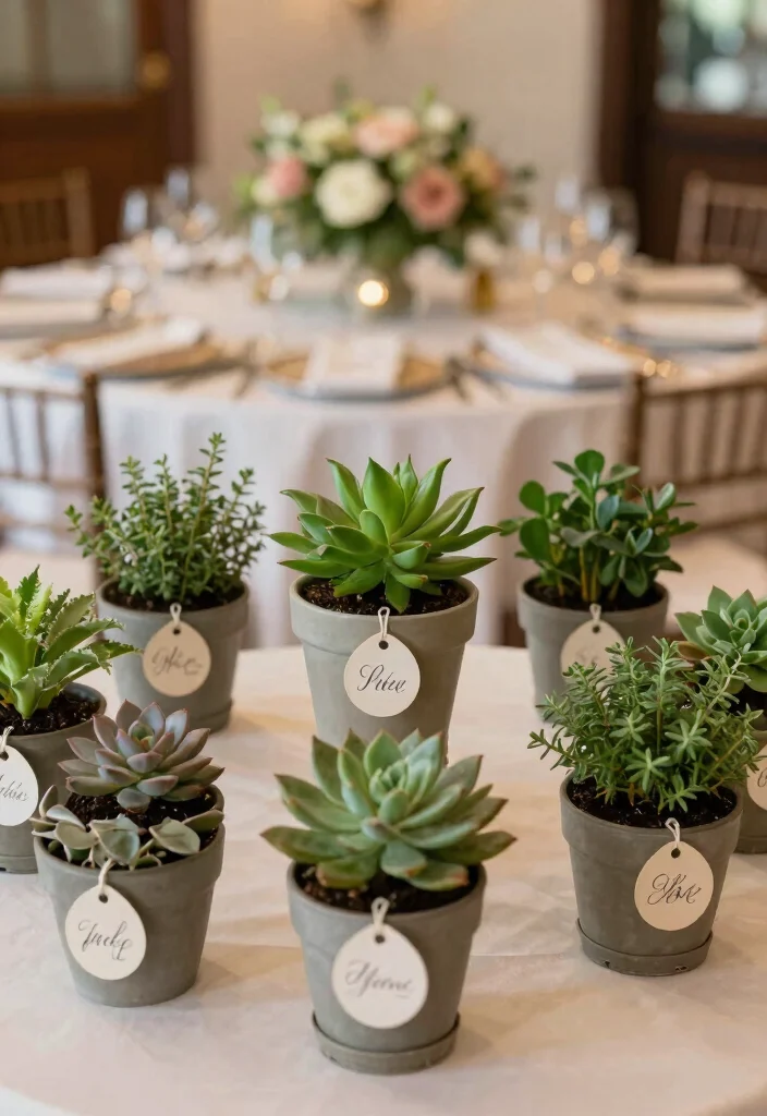 15 Creative Wedding Favor Ideas for Modern and Stylish Weddings 13 15 Creative Wedding Favor Ideas for Modern and Stylish Weddings 3. Mini Potted Plants Love that Grows 0