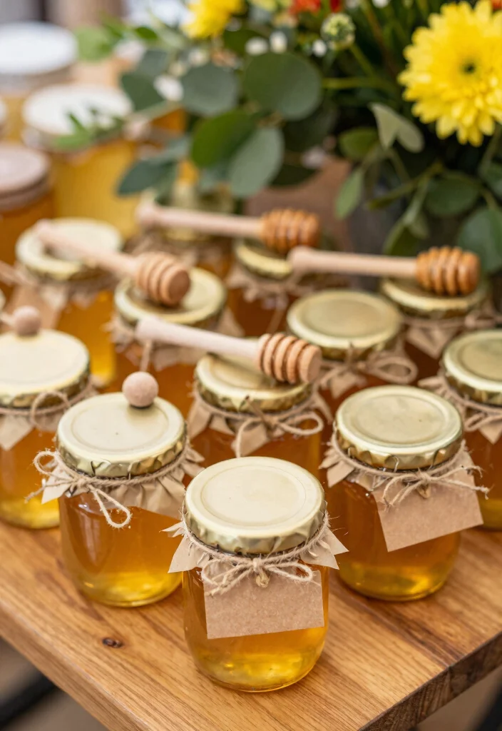 15 Unique Wedding Favor Ideas That Feel Personal and Not Overdone 6. Local Honey Jars 0