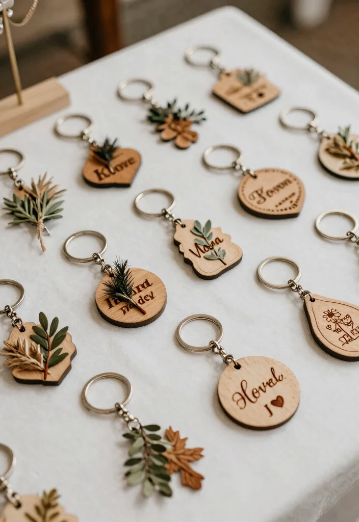 15 Wedding Guest Favor Ideas That Feel Thoughtful and Useful 13. Customized Keychains 0