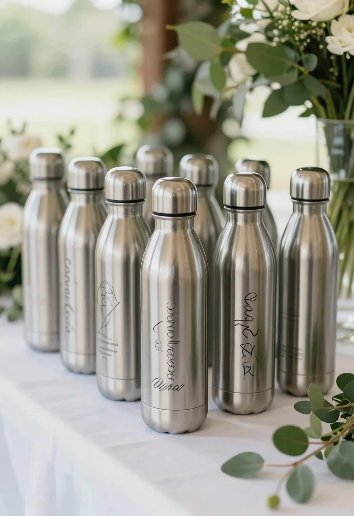 15 Wedding Guest Favor Ideas That Feel Thoughtful and Useful 15. Reusable Water Bottles 0