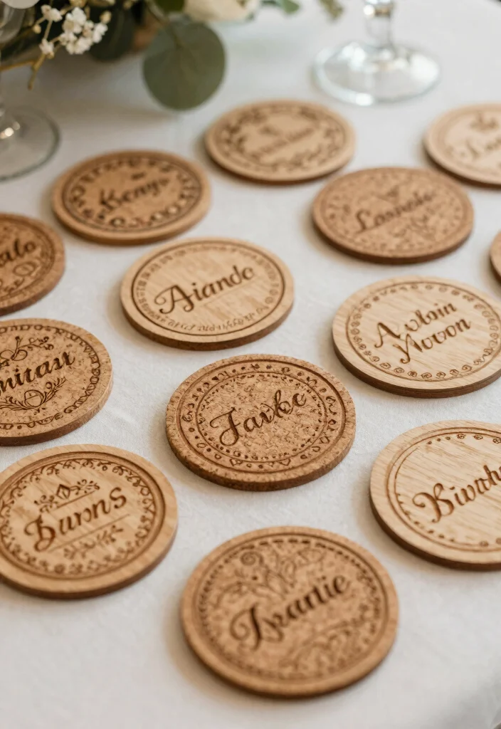 15 Wedding Guest Favor Ideas That Feel Thoughtful and Useful 6. Personalized Coasters 0