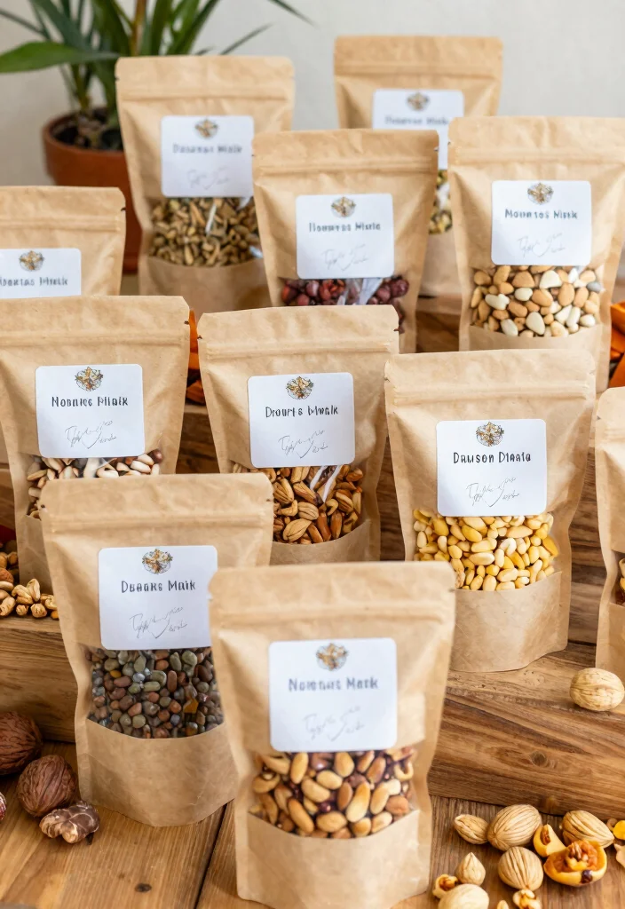 15 Wedding Guest Gift and Party Favor Ideas That Feel Thoughtful 30 15 Wedding Guest Gift and Party Favor Ideas That Feel Thoughtful 10. Nut Mix Bags 0