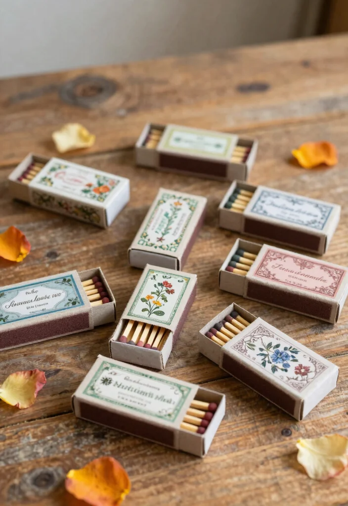15 Wedding Party Favor Ideas Guests Will Appreciate 15. Personalized Matchboxes 0
