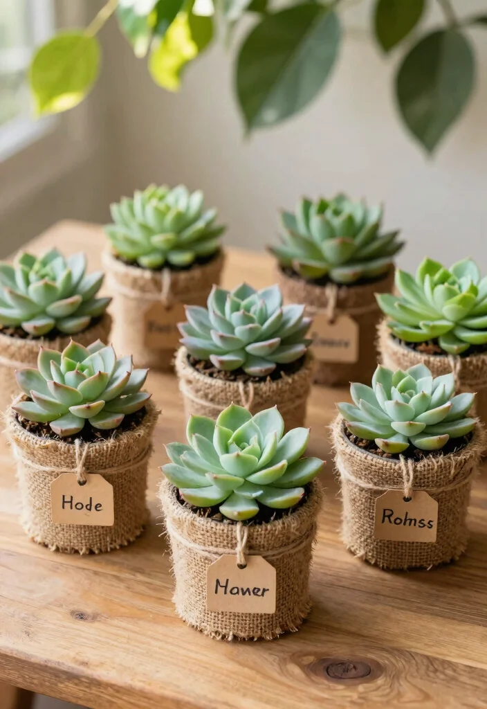 15 Wedding Party Favor Ideas Guests Will Appreciate 3. Potted Succulents 0
