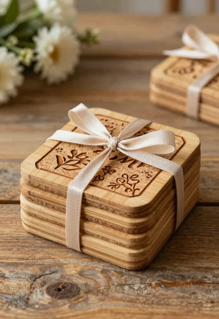 15 Wedding Party Favor Ideas Guests Will Appreciate 8. Customizable Coasters 0