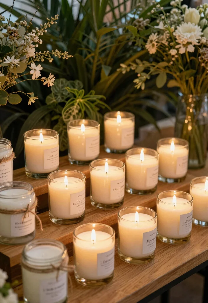 15 Wedding Party Favor Ideas That Work for Any Wedding Style 2. Hand Poured Soy Candles 0