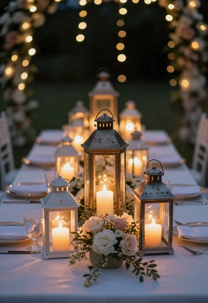 16 DIY Wedding Decoration Ideas That Are Easy and Budget Friendly 52 16 DIY Wedding Decoration Ideas That Are Easy and Budget Friendly 12. Lantern Centerpieces 0