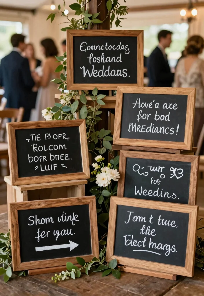 16 DIY Wedding Decoration Ideas That Are Easy and Budget Friendly 38 16 DIY Wedding Decoration Ideas That Are Easy and Budget Friendly 8. Chalkboard Signage 0