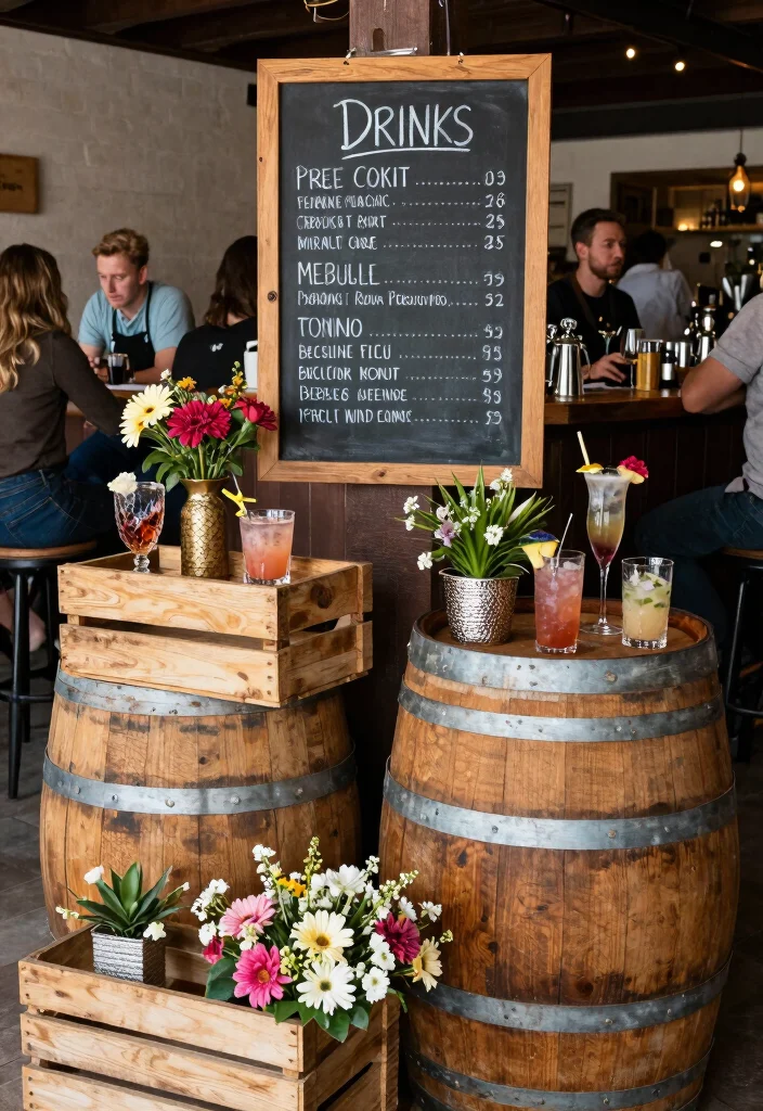 16 Dream Wedding Decoration Ideas for a Fairytale Celebration 15. Rustic Bar Setup 0