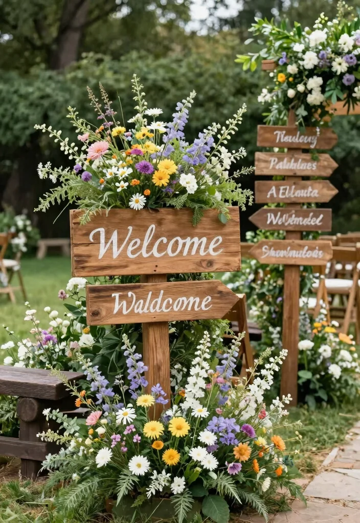 16 Dream Wedding Decoration Ideas for a Fairytale Celebration 7. Charming Signage 0