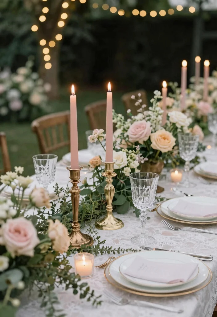 16 Elegant Wedding Decoration Ideas for a Timeless Wedding Style 1 16 Elegant Wedding Decoration Ideas for a Timeless Wedding Style 1. Romantic Candlelit Tablescapes 0