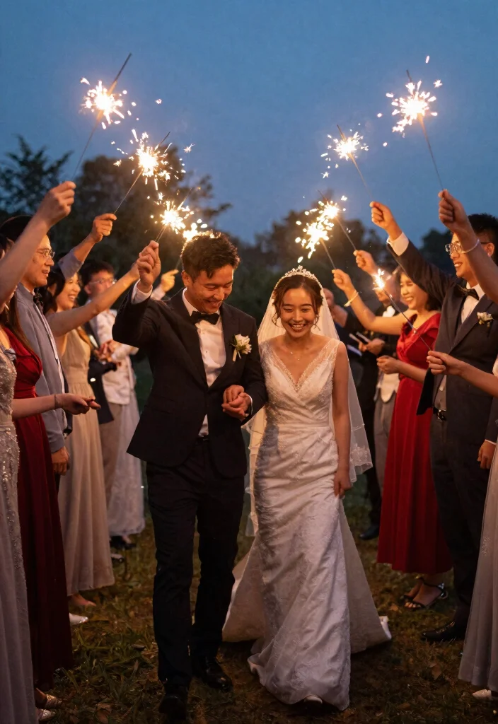 16 Elegant Wedding Decoration Ideas for a Timeless Wedding Style 64 16 Elegant Wedding Decoration Ideas for a Timeless Wedding Style 14. Elegant Farewell with Sparklers 0