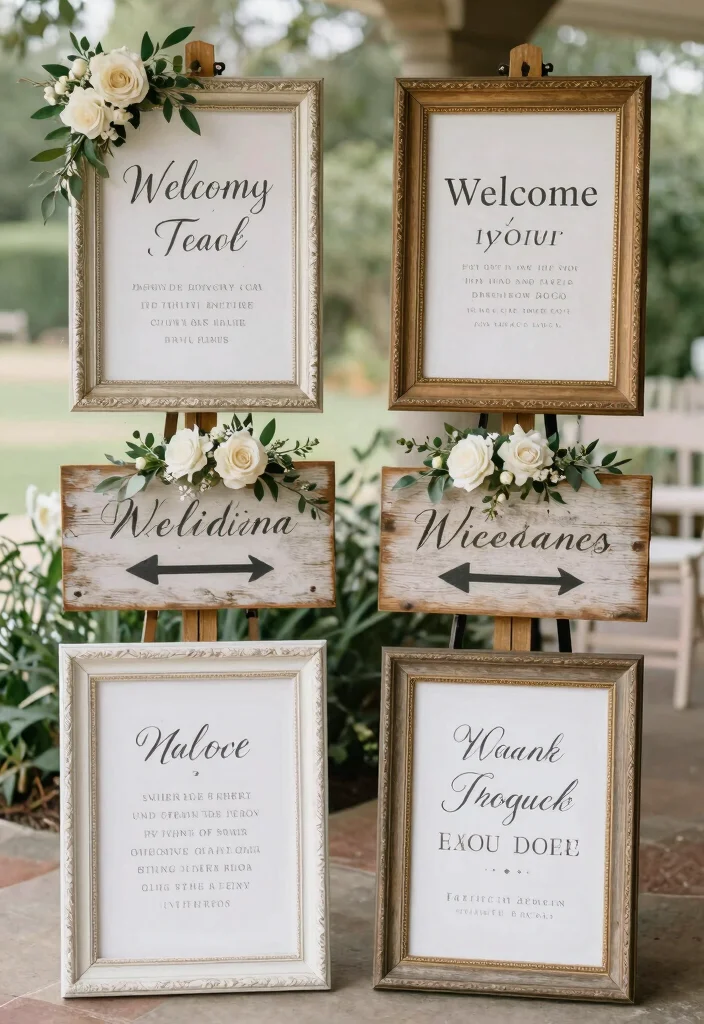 16 Elegant Wedding Decoration Ideas for a Timeless Wedding Style 28 16 Elegant Wedding Decoration Ideas for a Timeless Wedding Style 8. Vintage Inspired Signage 0