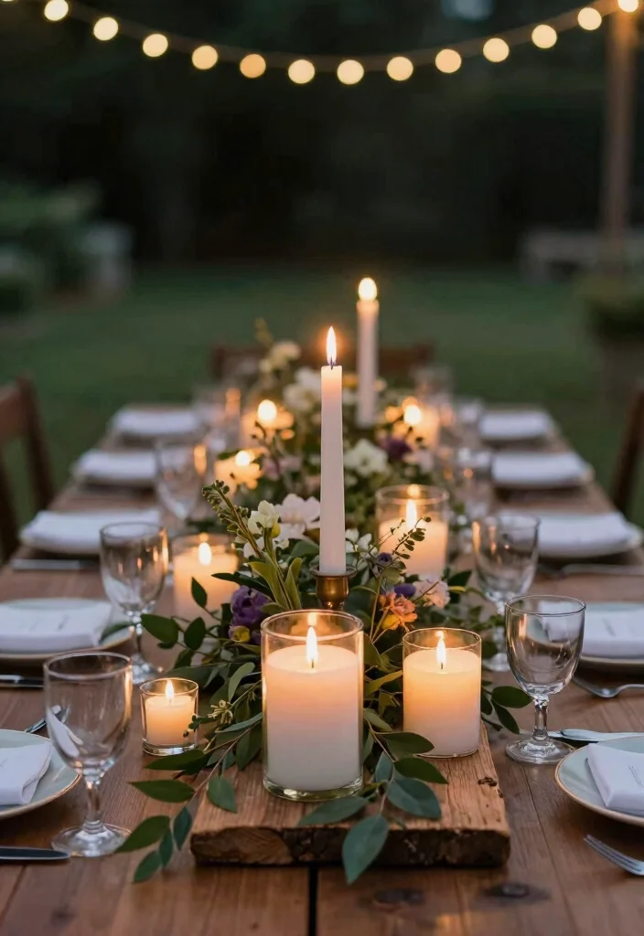 16 Engagement Party Decoration Ideas That Look Stylish on Any Budget 1. Elegant Candlelit Centerpieces 0