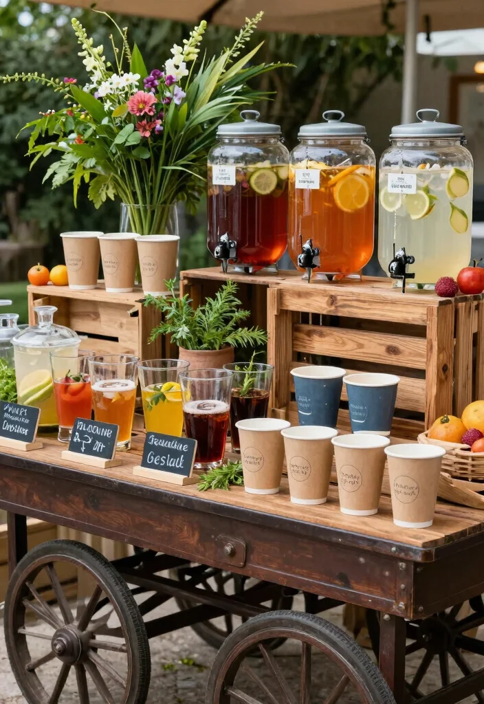 16 Engagement Party Decoration Ideas That Look Stylish on Any Budget 10. Reusable Drink Stations 0